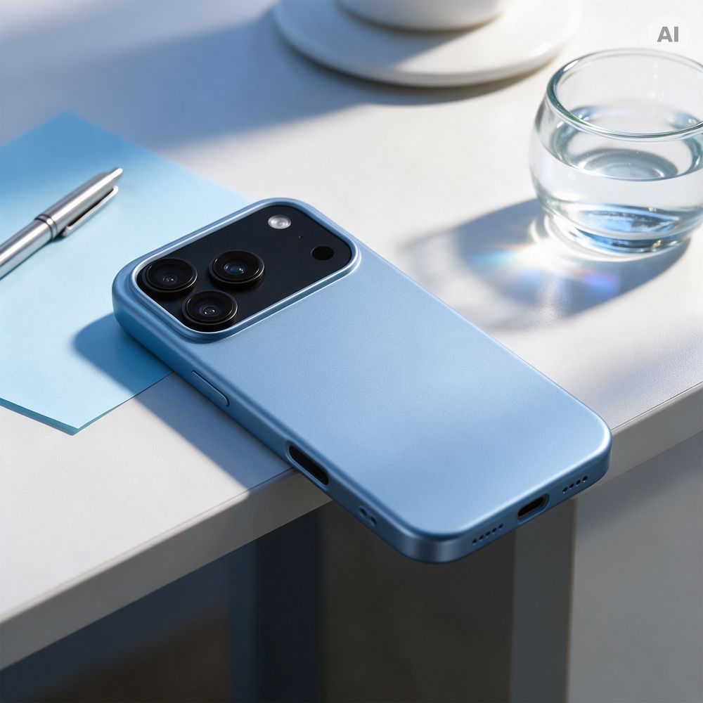 Suojakuori laitteelle iPhone 18 Pro / 17 Pro: Silicone, väri: vaaleansininen