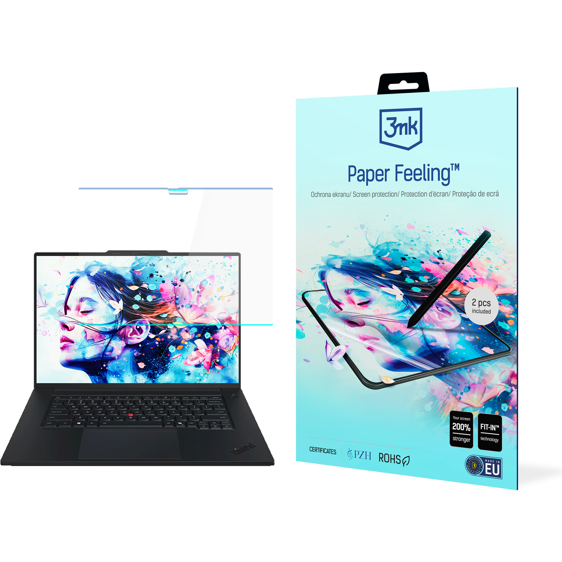 Lenovo ThinkPad X13 Detachable Gen 1 – enintään 15" 3mk Paper Feeling – näytönsuojakalvo