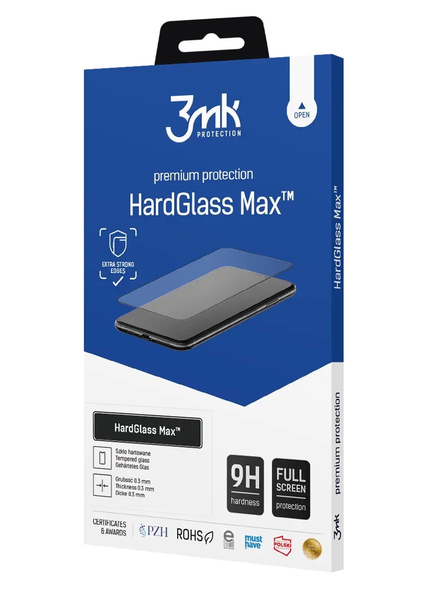 3mk HardGlass Max Black -musta suojalasi Oppo Find X10 Pro Max -puhelimeen