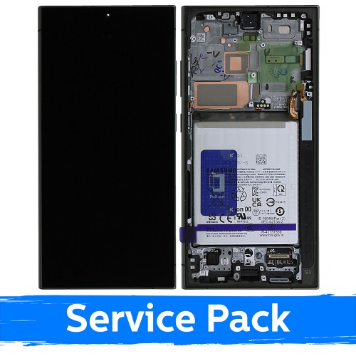Samsung S928 Galaxy S24 Ultra -näyttö kehyksellä, Titanium Black, akku mukana (Service Pack)