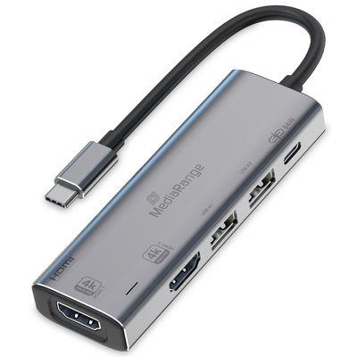 MediaRange MRCS511 USB-C -keskitin, 5 in 1