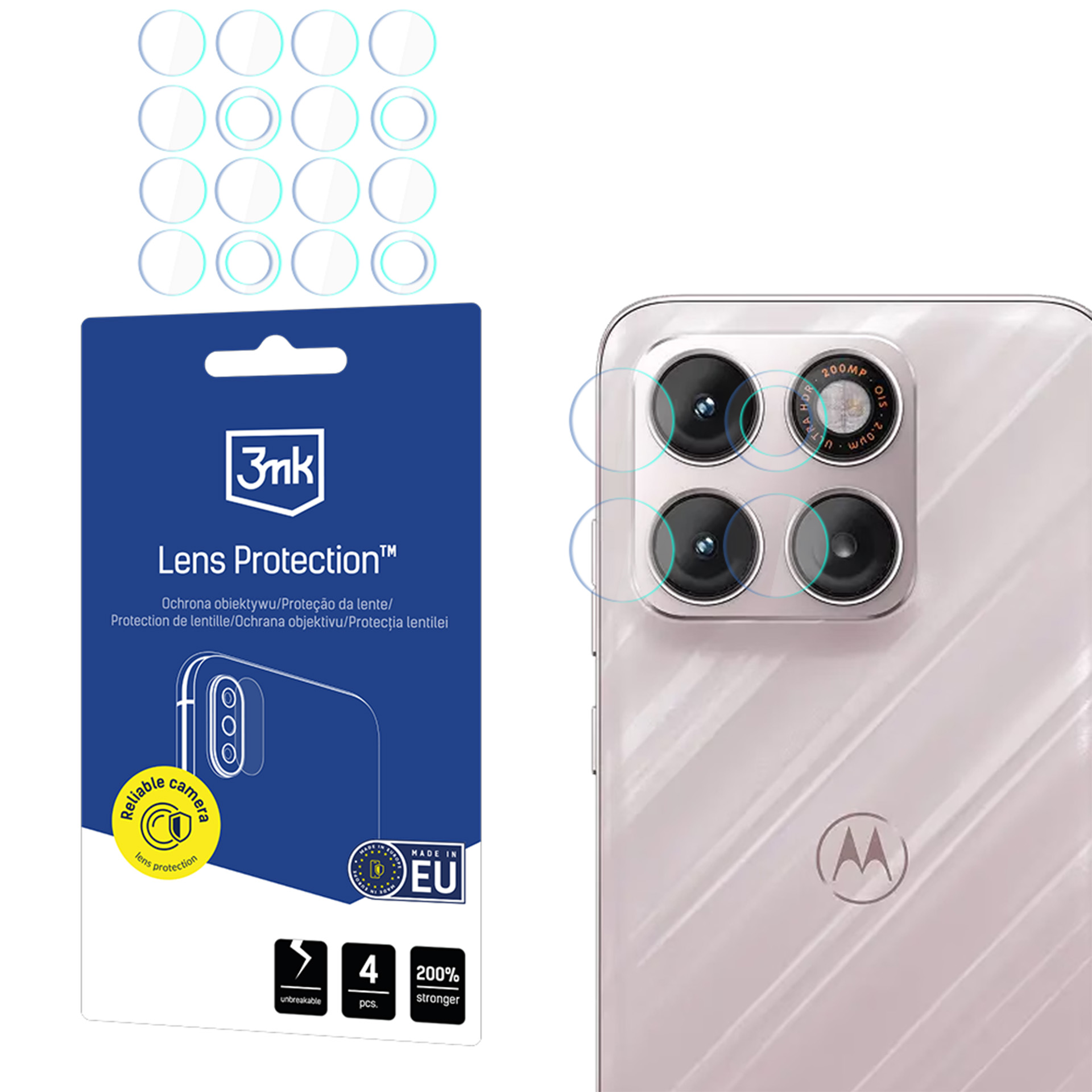 Motorola Edge 70 Plus – 3mk Lens Protection – kameran linssien suoja