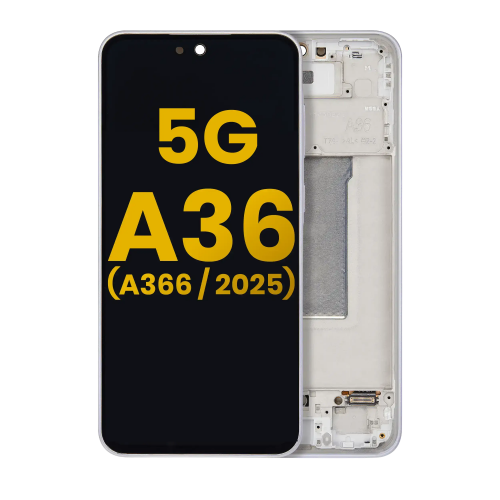LCD-näyttö mallille Samsung A366 A36 5G, kehyksellä, Lime (OEM)