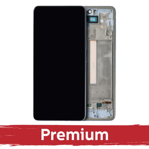 LCD-näyttö mallille Samsung A536 A53 5G, kehyksellä, sininen (OEM)