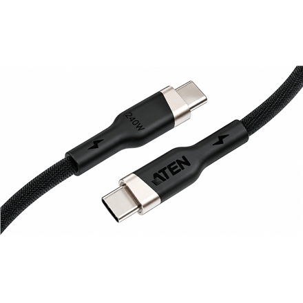 Aten 240W USB-C to USB-C Braided Charging Cable, 1 m 2L-3101P240 USB-C to USB-C