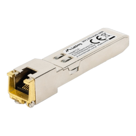 Lanberg SFP-moduuli, RJ45 Ethernet, 1 GB/s Gigabit, kuparikaapelille, enintään 100 m