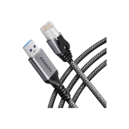 AXAGON ADE-AM30 USB-A 5 Gbps–Gigabit Ethernet -sovitin integroidulla CAT6 RJ-45 -verkkokaapelilla, 3 m, Asix AX88179B
