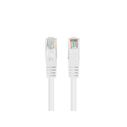 Valkoinen Lanberg CAT.5e UTP -verkkokaapeli, 1,5 m, Fluke-testattu, 10 kpl, PCU5-20CC-0150-W
