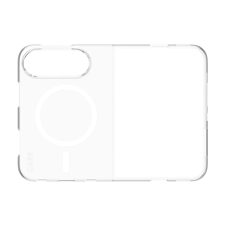 Läpinäkyvä PanzerGlass Care -takakuori Apple iPhone Duolle, kierrätysmuovi
