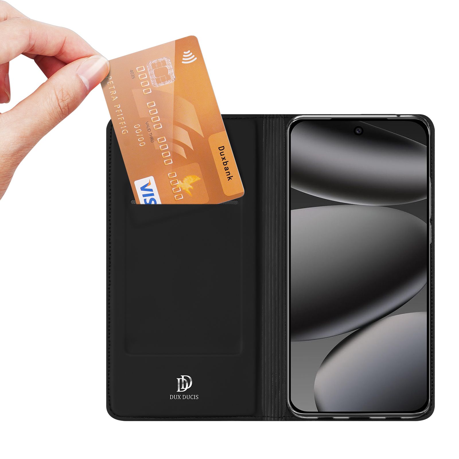 Musta DUX DUCIS wallet SKIN PRO suojakuori GOOGLE PIXEL 11 PRO -puhelimelle