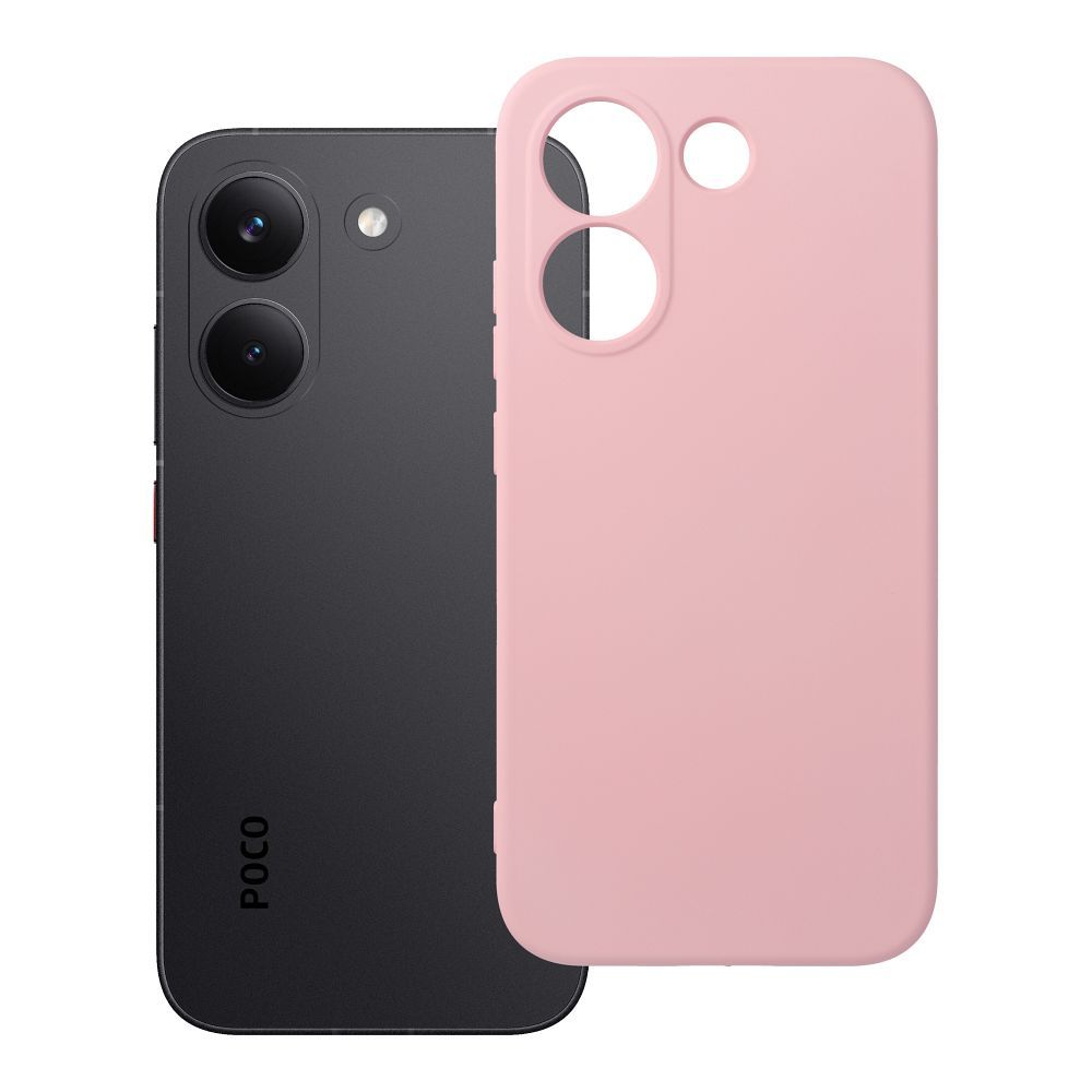 Puuterinroosa silikonisuojakuori Poco X8 Pro 5G -puhelimelle
