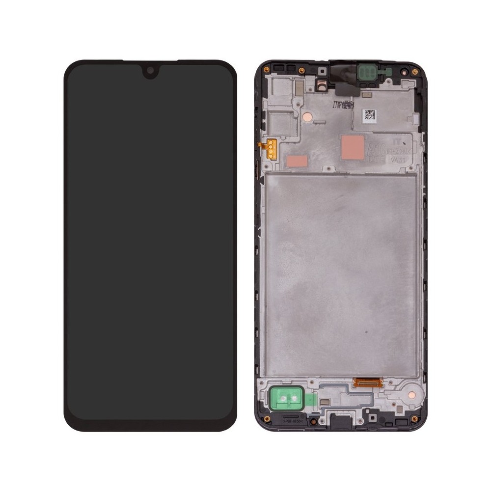 LCD-kosketusnäyttö kehyksellä Samsung A165 A16 4G / A166 A16 5G -puhelimeen, musta, ORG