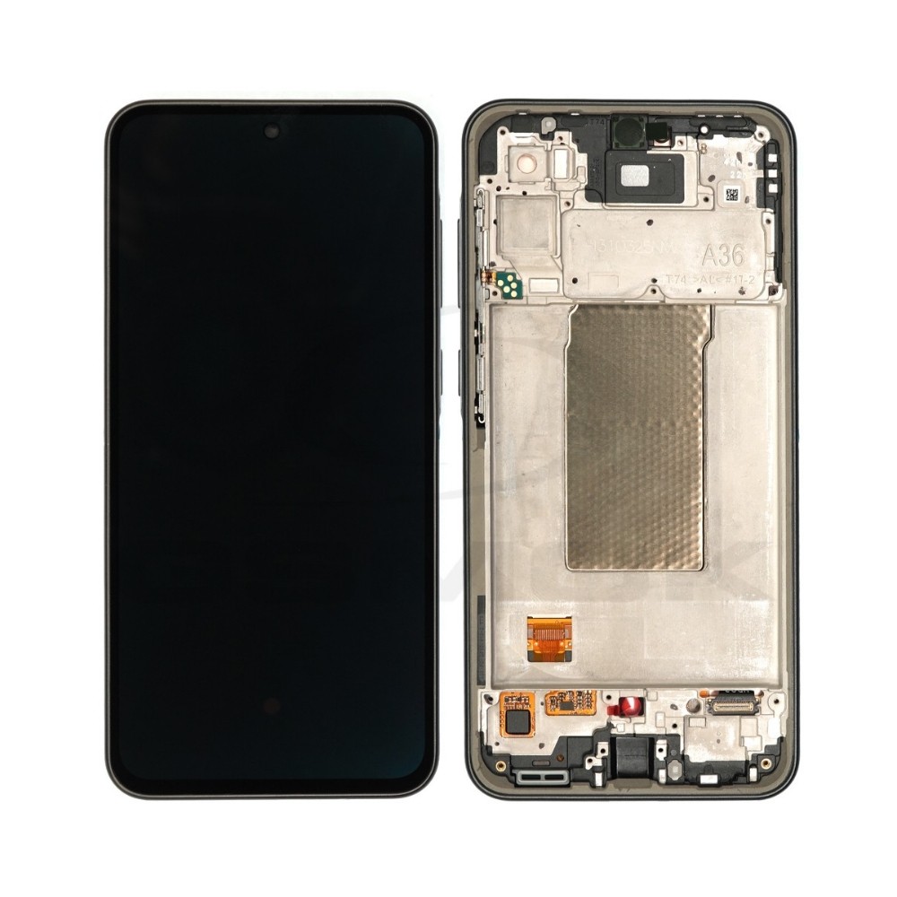 OLED-kosketusnäyttö kehyksellä Samsung A366 A36 5G -puhelimeen, todellinen koko, musta