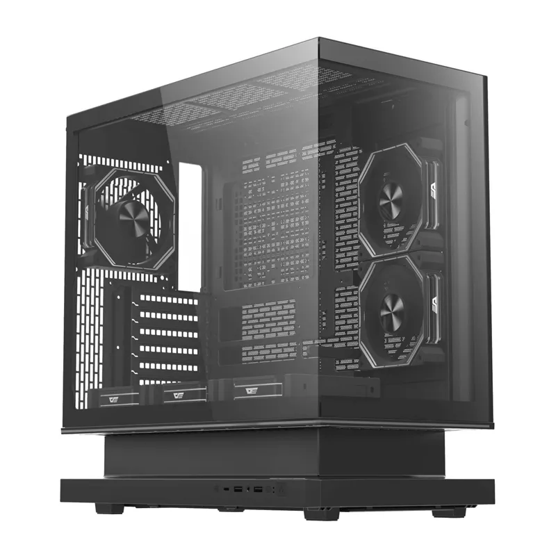 DarkFlash F1 ATX -tietokonekotelo ja 6 tuuletinta, musta
