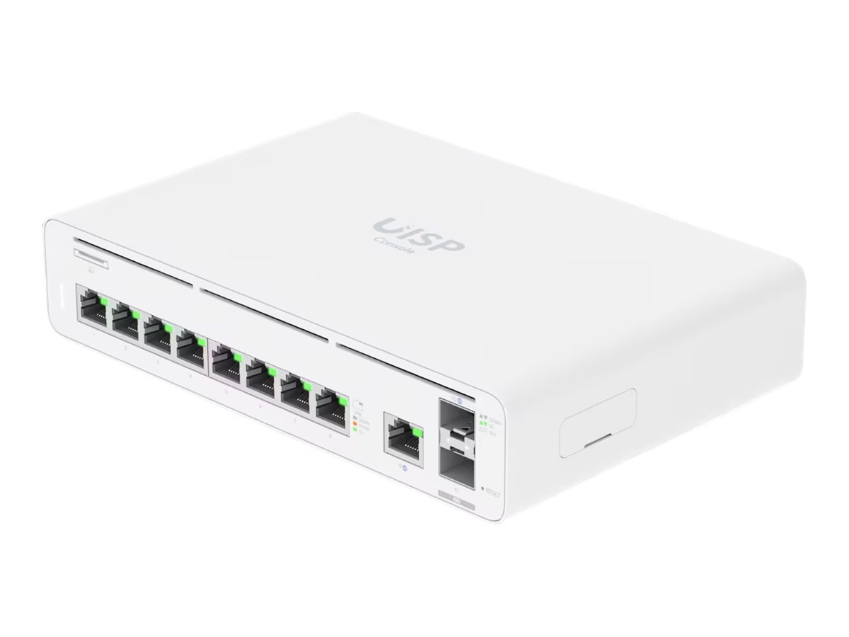Ubiquiti UISP Console – ohjain, yhdyskäytävä ja verkkokytkin, 2× 10G SFP+ ja 9× GbE RJ45 (UISP-CONSOLE)