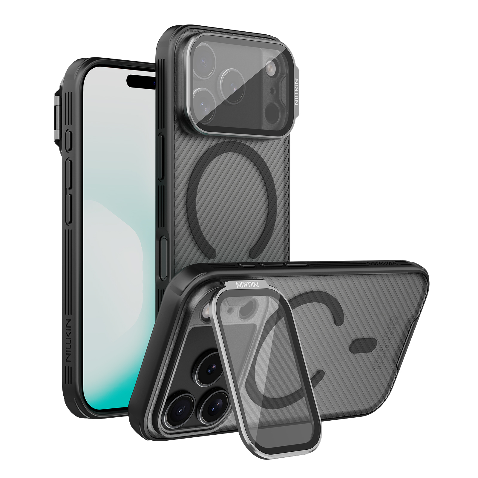 Nillkin CamShield Prop -magneettisuojakuori iPhone 17 Pro / iPhone 18 Pro -puhelimelle, musta