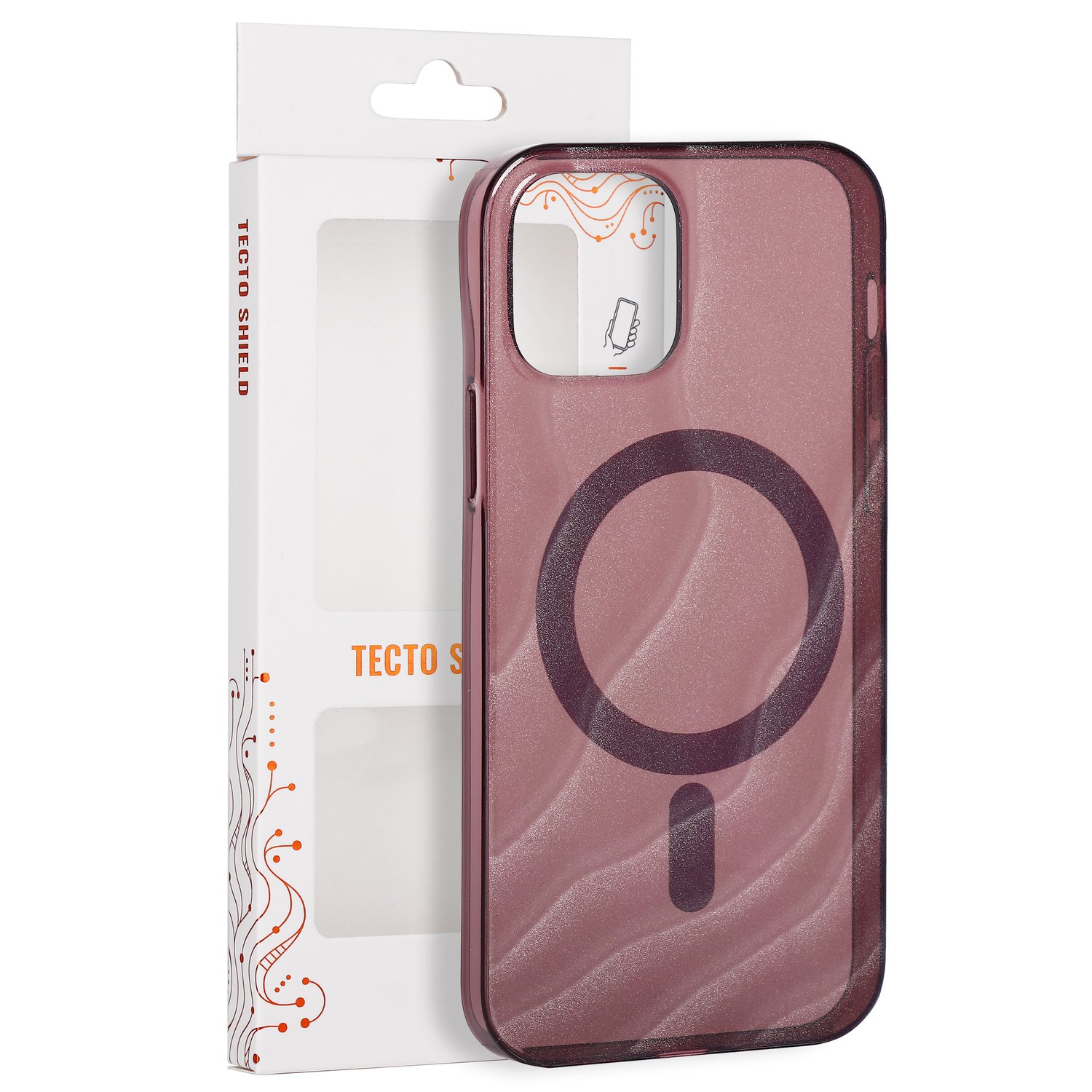 Tecto Shield Desert Mag -suojakuori mallille iPhone 12 / 12 Pro 6,1", mahonginvärinen