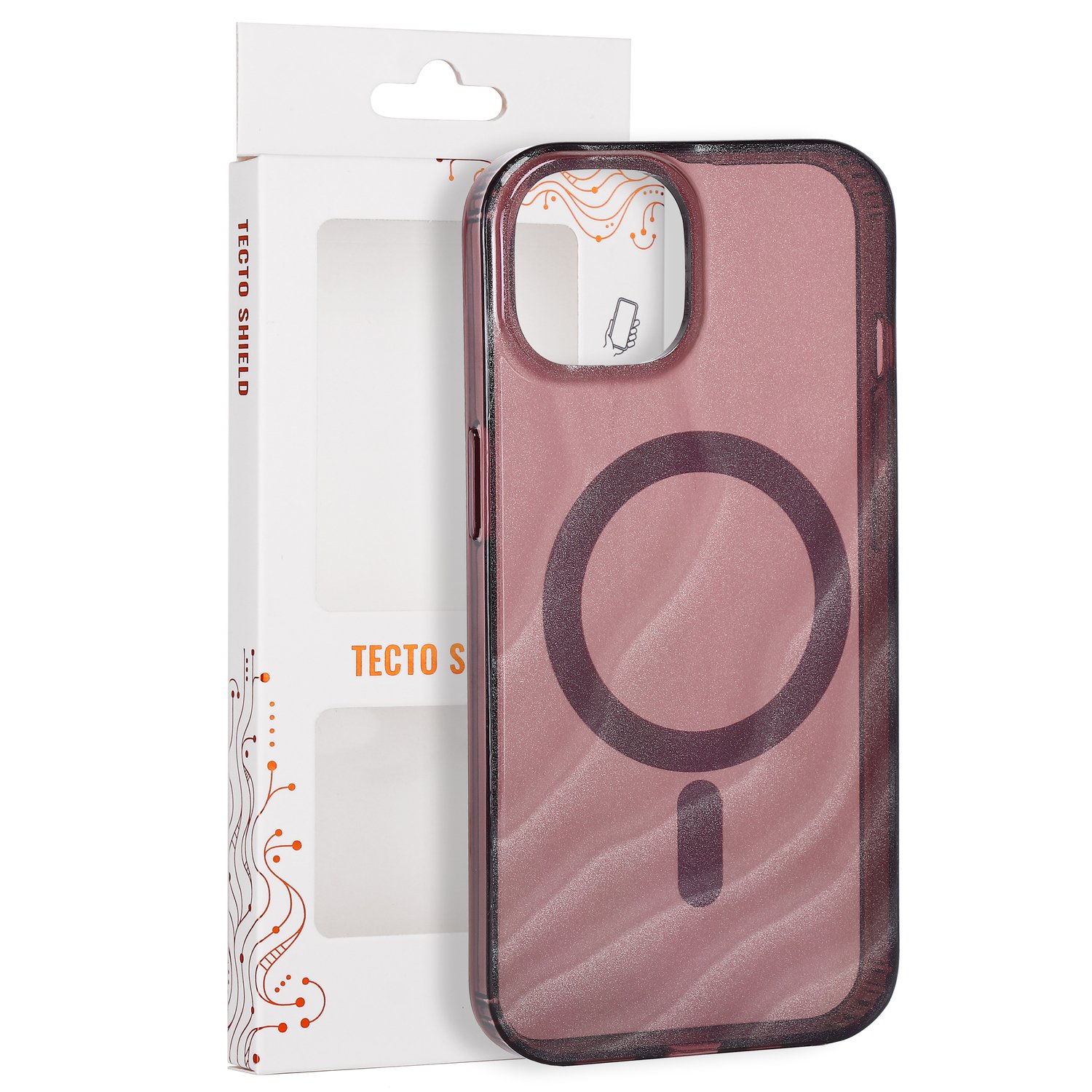 Tecto Shield Desert Mag -suojakuori mallille iPhone 13 / 14 6,1", mahonginvärinen