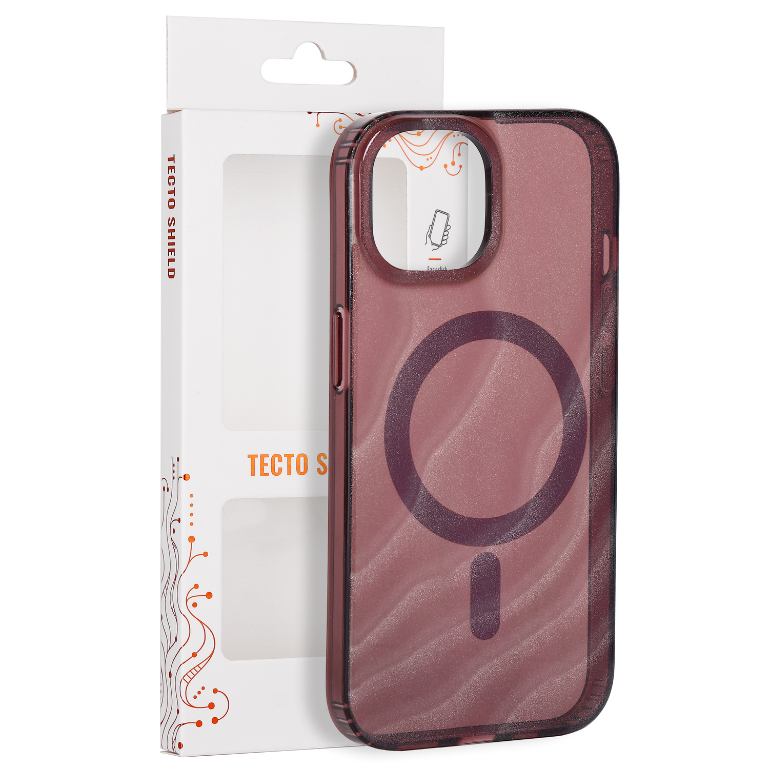 Tecto Shield Desert Mag -suojakuori mallille iPhone 15 6,1", mahonginvärinen