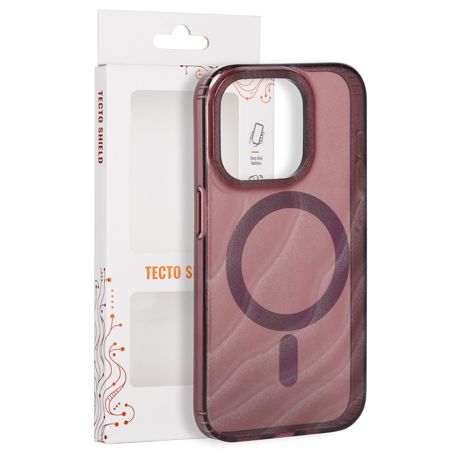 Tecto Shield Desert Mag -suojakuori mallille iPhone 15 Pro Max 6,7", mahonginvärinen