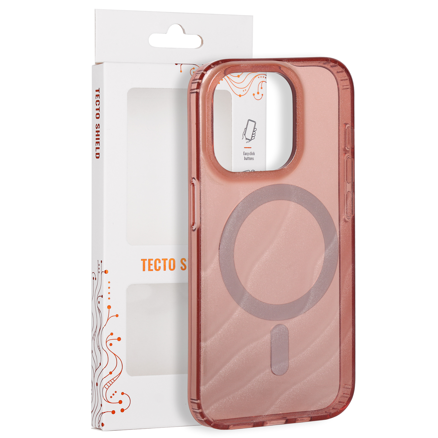Tecto Shield Desert Mag -suojakuori mallille iPhone 15 Pro 6,1", terrakotanvärinen