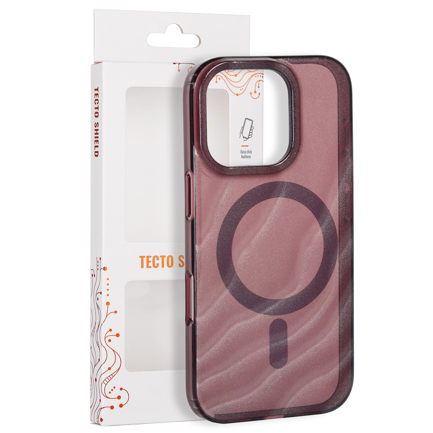 Tecto Shield Desert Mag -suojakuori mallille iPhone 16 Pro 6,3", mahonginvärinen