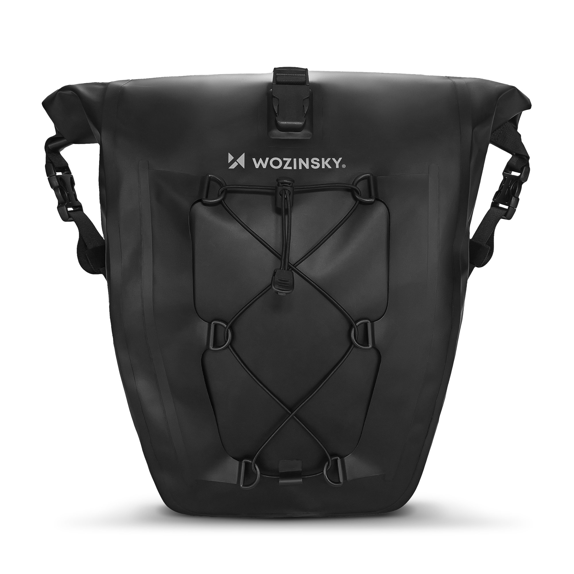 Vedenpitävä pyörän tavaratelinelaukku Wozinsky WBB24BK, 25 l, musta