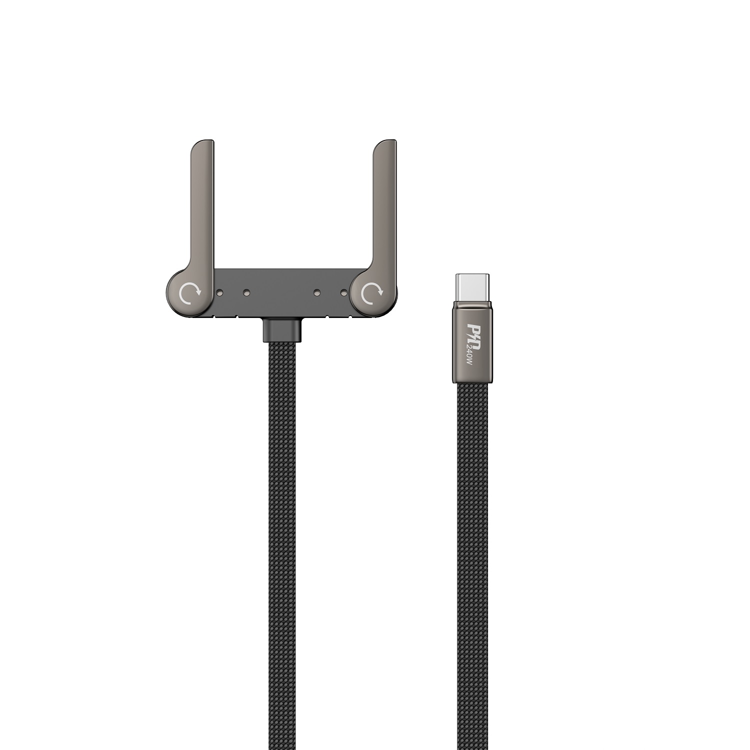 Devia Ultra6 USB-C–USB-C-kaapeli jalustalla, 1,5 m, 240 W