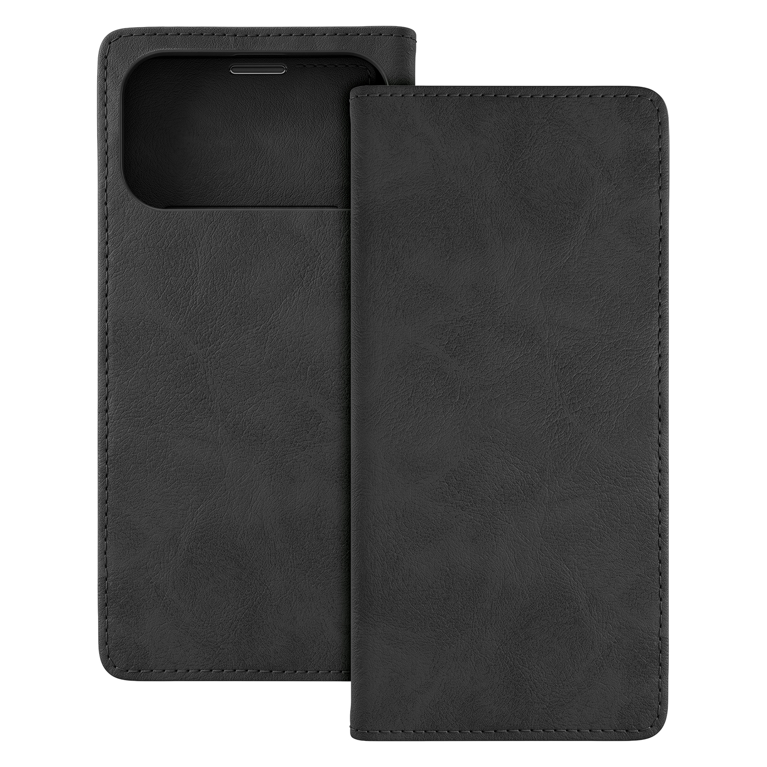 Musta TFO Smart Suede -lompakkokotelo – Apple iPhone 17 Pro Max- ja iPhone 18 Pro Max -puhelimille