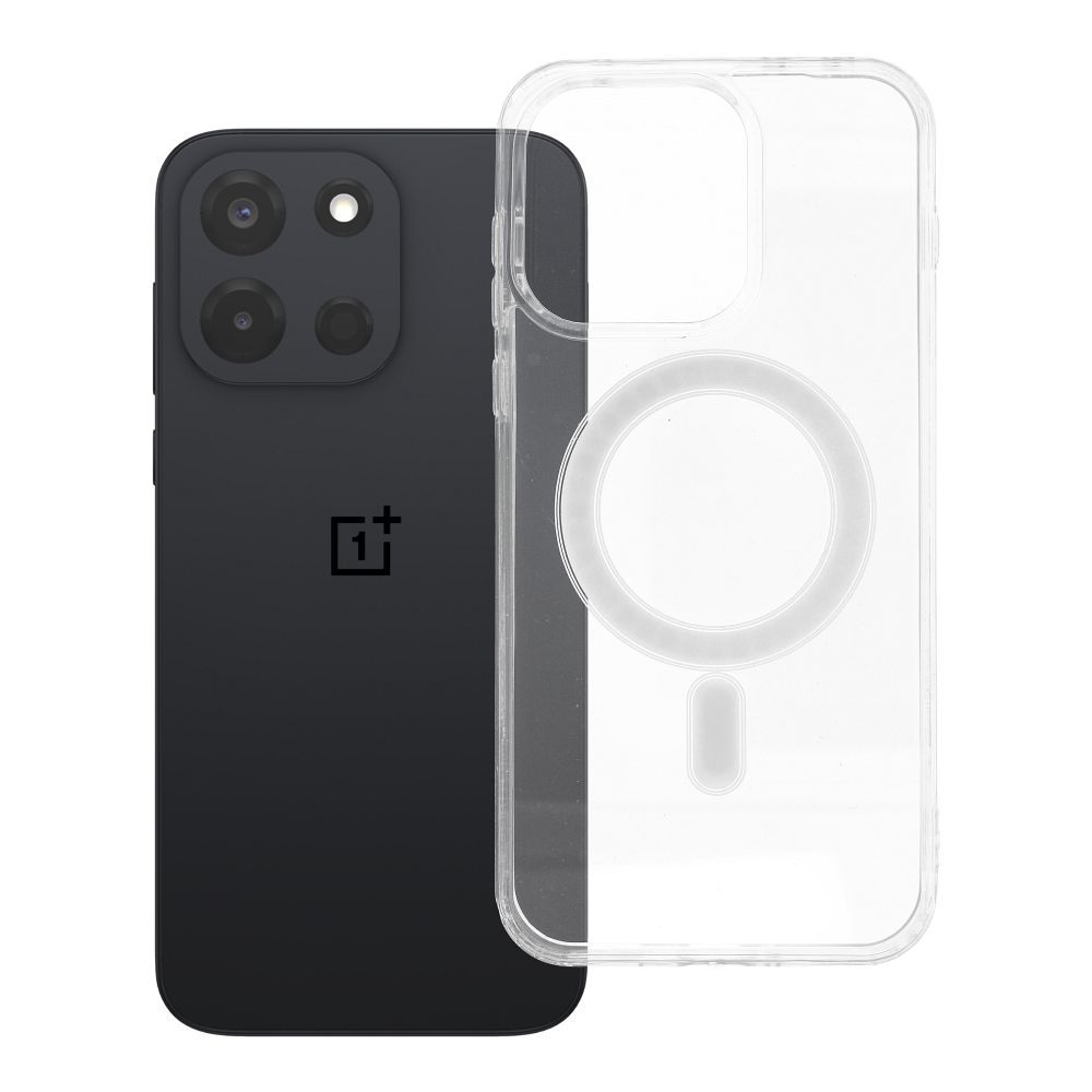 Läpinäkyvä Clear Mag Cover (MID) -suojakuori OnePlus Nord 6 / Nord CE6 -puhelimille, MagSafe-yhteensopiva