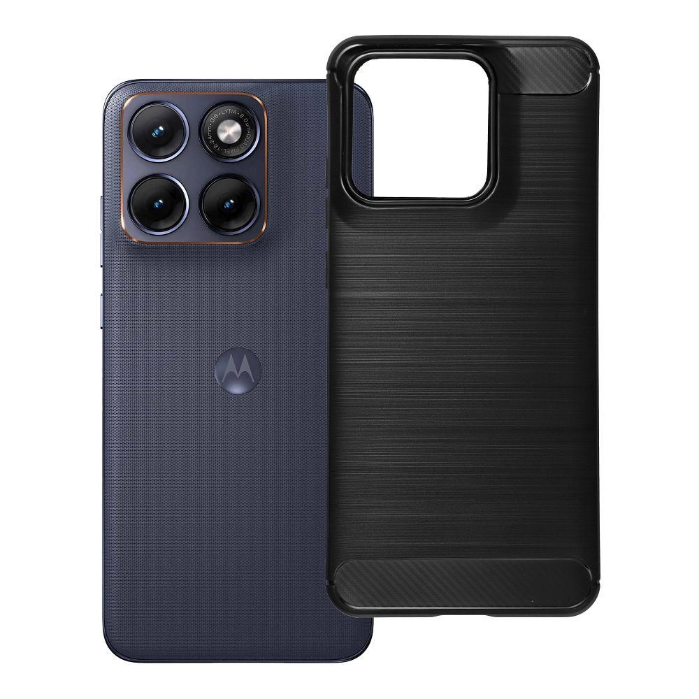 Carbon 2.0 -suojakuori Motorola Edge 70 Fusion -puhelimelle, musta