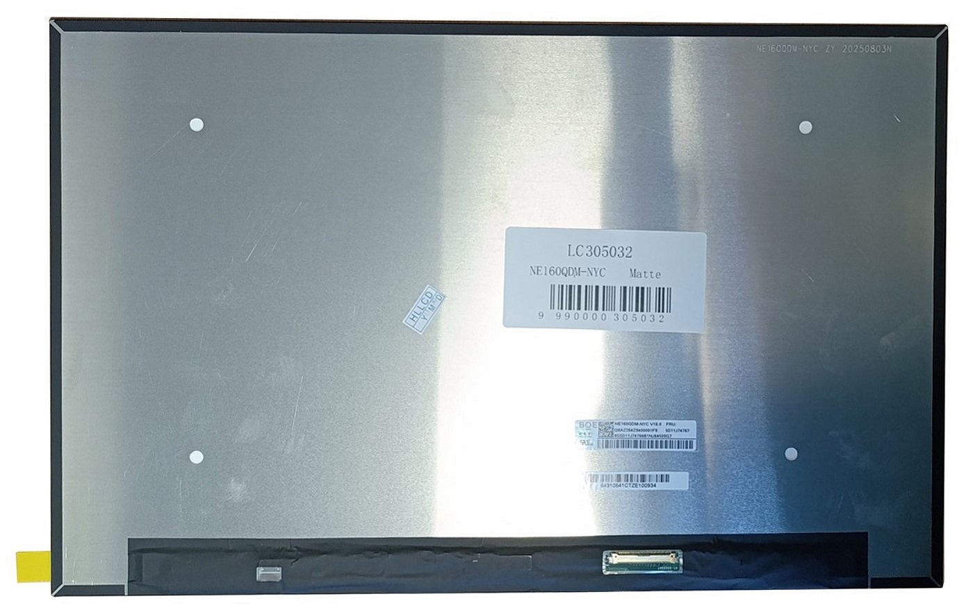 LCD-näyttö 16,0 tuumaa, 2560 × 1600 WQXGA, 165 Hz, WLED, SLIM, matta, 40-nastainen liitin oikealla, A+