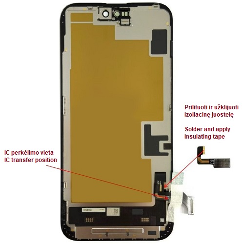 LTPO Soft OLED -näyttö iPhone 15 Plus -puhelimeen, 60 Hz