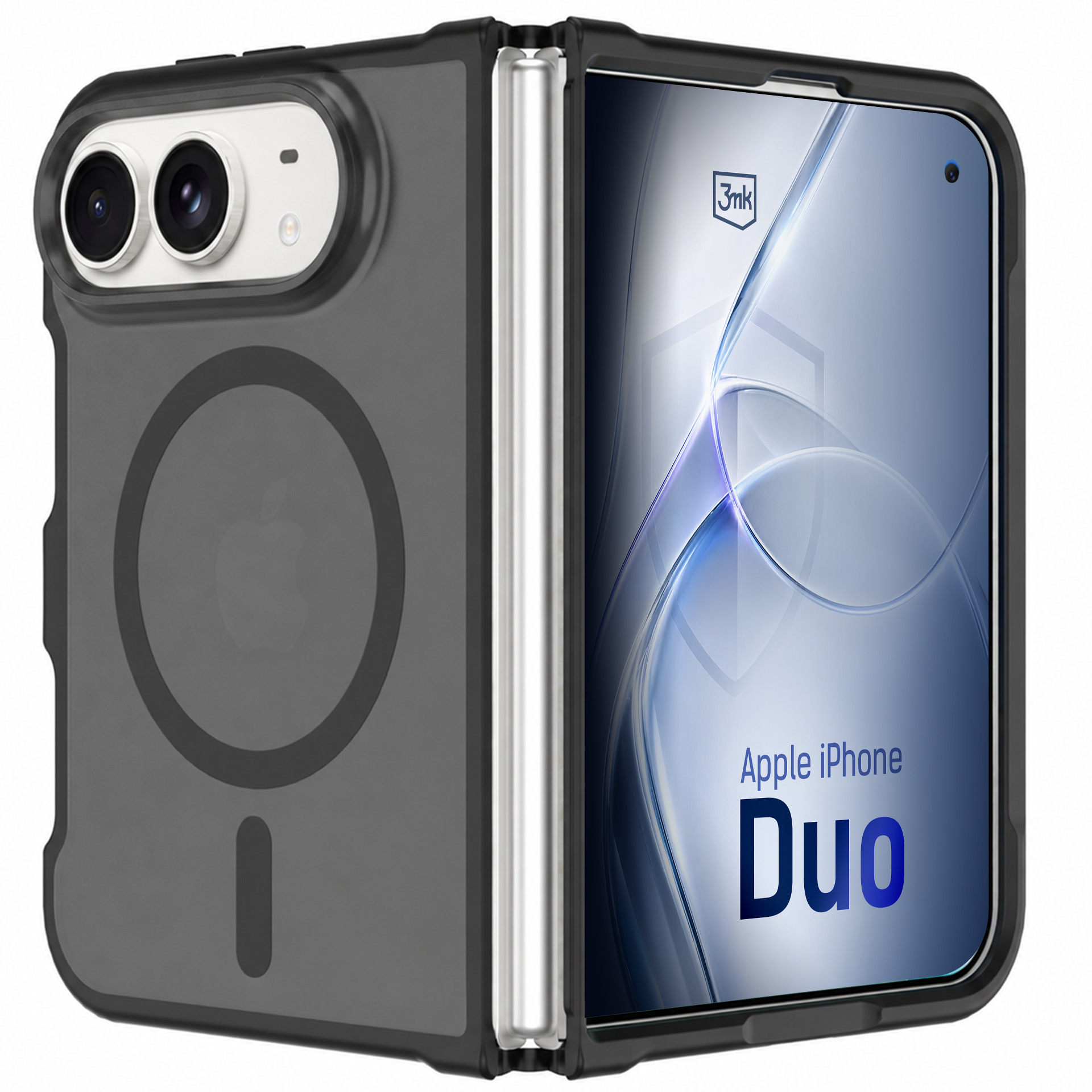 Apple iPhone Duo – 3mk Misty MagCase – suojakuori, musta