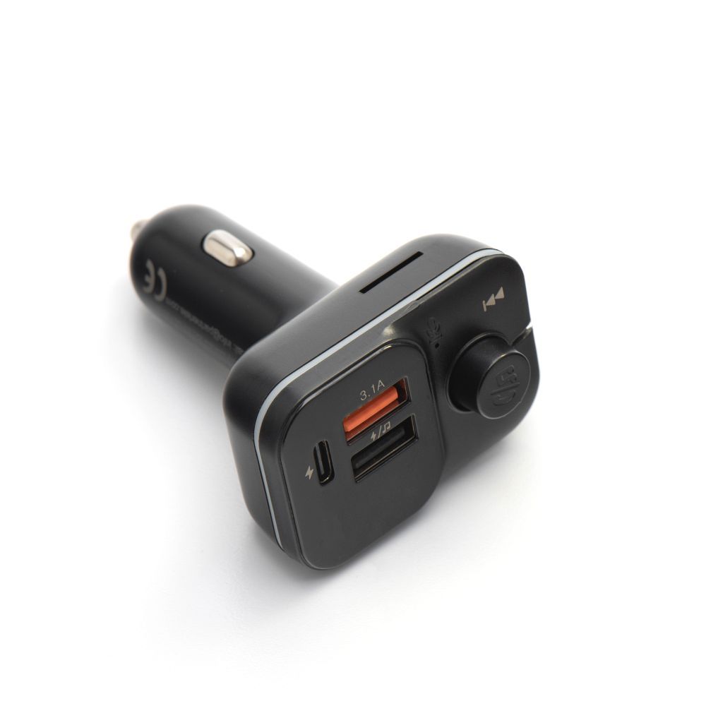 Musta Blue Star Wave L3 -autolähetin RGB-koristevalaistuksella, 1 × USB-C, 2 × USB, 20 W