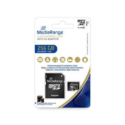MediaRange MR946 microSDXC -muistikortti, 256 GB, UHS-1, sovittimella