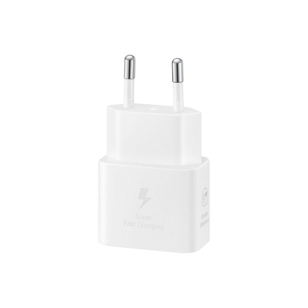 Alkuperäinen Samsung EP-T2510NWEGEU USB-C PD 25W GaN seinälaturi, valkoinen, blisteripakkaus