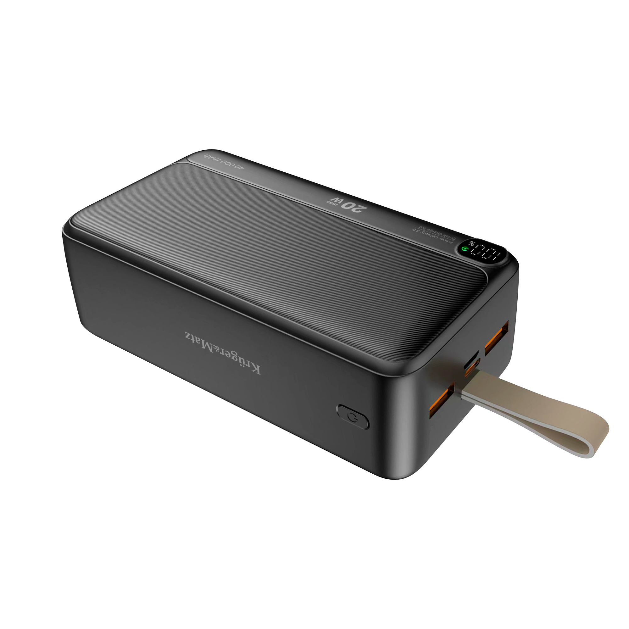 Kruger&Matz 40000 mAh Li-ion -varavirtalähde QC- ja PD-tuella